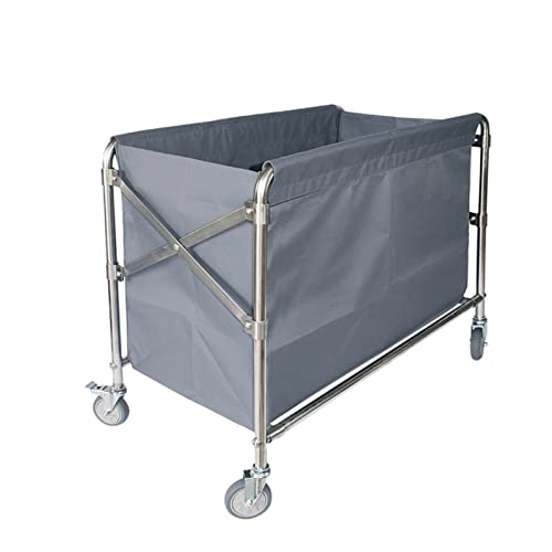 Carrito de lavandería plegable de gran capacidad y cesto para ropa sucia con ruedas