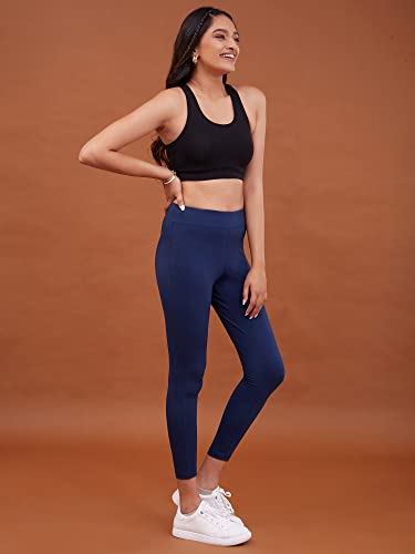 Image of NYKD Women's Everyday Cotton Padded Sports Bra for Gym /Running /Workout Full Support | Removable Pads | Wirefree | Full Coverage | Stretchable - NYK059