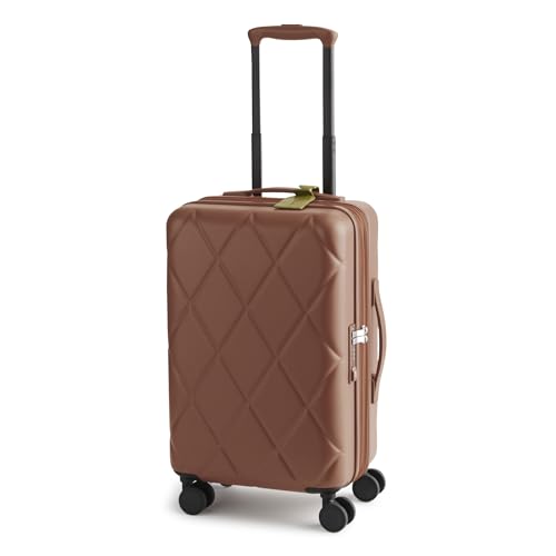 Vera Bradley Hardside Luggage 22 Inch Adair Spinner Suitcase, Cinnamon