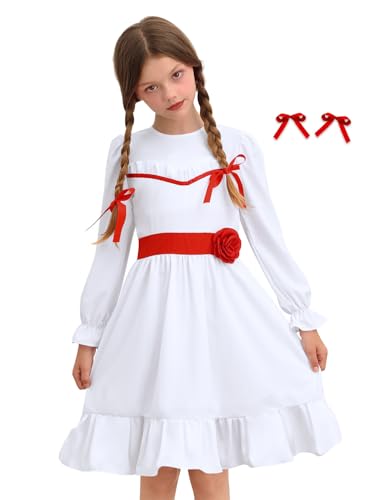 Disfraz blanco de Halloween para niñas 4-14 años miniatura 1