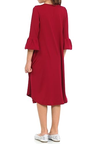 Pastel by Vivienne Honey Vanilla Girls' Bell Sleeve Trapeze Dress with Easy Removable Label4