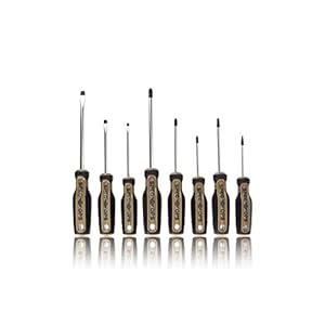 Spec Ops Tools 8-Piece Screwdriver Set, Phillips, Slotted, Square, Magentic Tip, Cr-Mo Steel Shaft