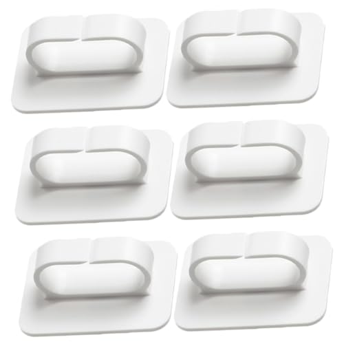 DECOMELODY 6個 多機能日式簡約粘着フック 独自開口設計で風に強く安定した吊り下げ 耐荷重壁掛けキー コートホルダー 浴室 玄関 書斎用壁傷け