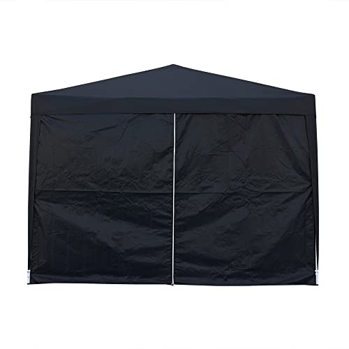 Panana Waterproof 3x3m,2.5x2.5m ,2x2m Pop Up Gazebo Party Tent BBQ Canopy Outdoor Awning w/ Side Walls3x3m Gazebo Party Tent BBQ Canopy Outdoor Awning w/ Side Walls, BLACK (GSGBZBBK01252501-MZUF) - Image 7