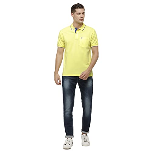 Image of Classic Polo Mens Cotton Blended Solid Half Sleeve Regular Fit Polo Neck T-Shirt