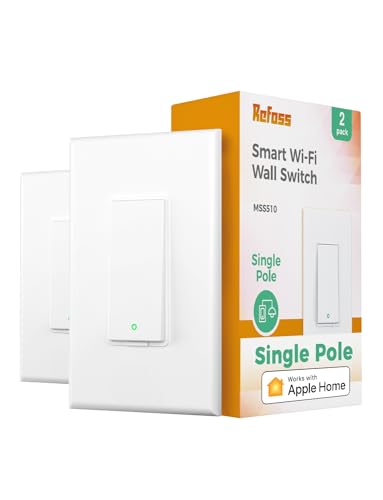 Refoss MSS510-REFOSS Single Pole Smart Switch, Neutral Wire Required, Compatible With Apple Homekit cover
