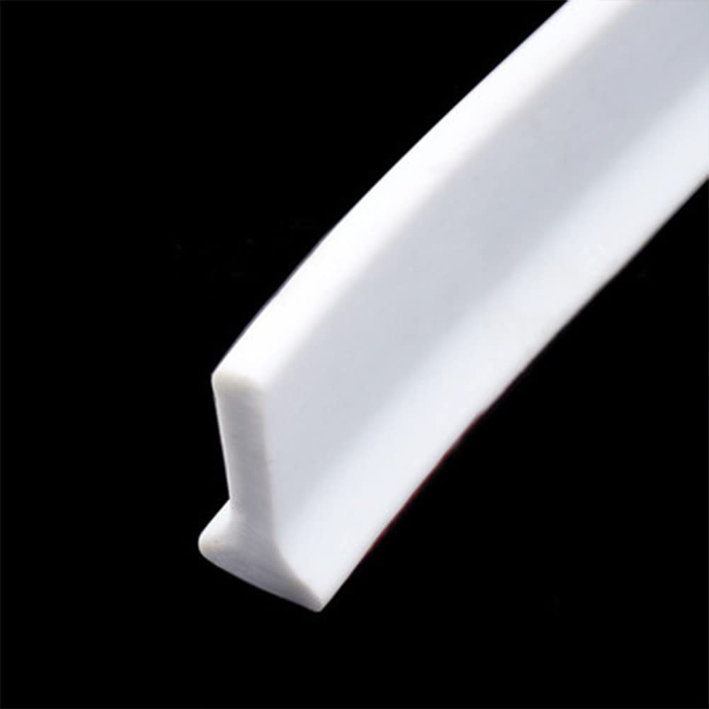 100-300CM Silicone Shower Threshold Water Barrier,Wet Room Floor Water Barrier,Bathroom Sink Seal Strip, Sink Bathtub Retaining Strip for Wet and Dry Separation (150cm)