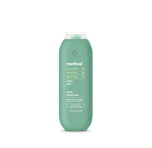 Method Everyday Shampoo, Daily Zen with Cucumber, Green Tea, and Seaweed Scent Notes, Paraben and Sulfate Free, 14 oz (Pack of 1)
