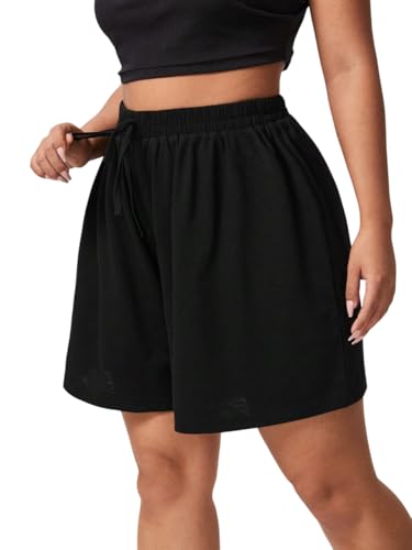 Image of dockstreet Straight Wide fit Long Length Cotton Shorts with Two Side Pockets for Women /Trending Multi Pocket Style, Relaxed Casual Shorts for Women