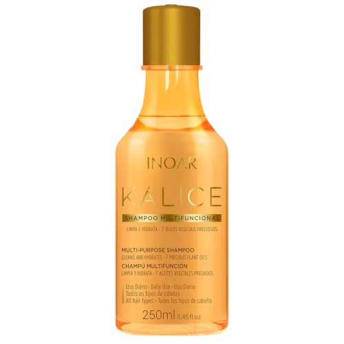 INOAR Kálice Multifunctional Shampoo with Vitamin E & Botanical Oils for Moisturizing Repair, 8.45 Fl Oz