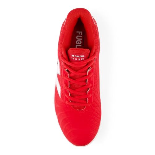 New Balance Women's FuelCell Fuse V4 Molded Softball Shoe, Team Red/Optic White, 7.5 M