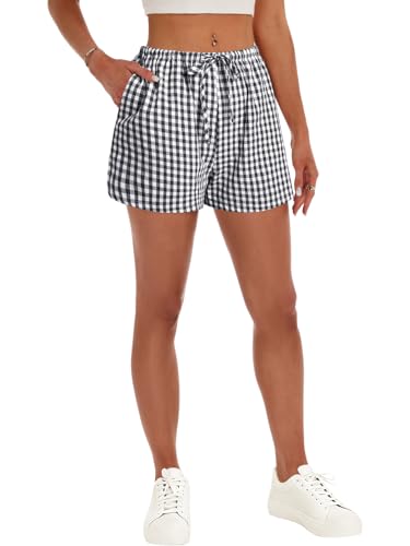 GKBK Women Boxer Shorts Gingham Pajama 2026 Casual Summer Lounge Sleep Plaid Pj Shorts Y2K Beach Bottoms - image 6