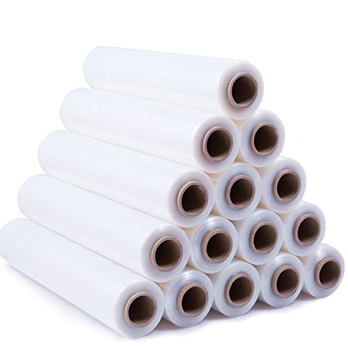 Film étirable 50 cm blanc Ofituria pour emballage industriel de palettes en lot de 10 rouleaux