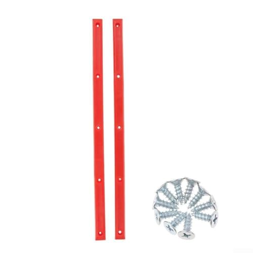 Plastic Skateboard Rails With Screws, Lonboarding Other Skate(Red)