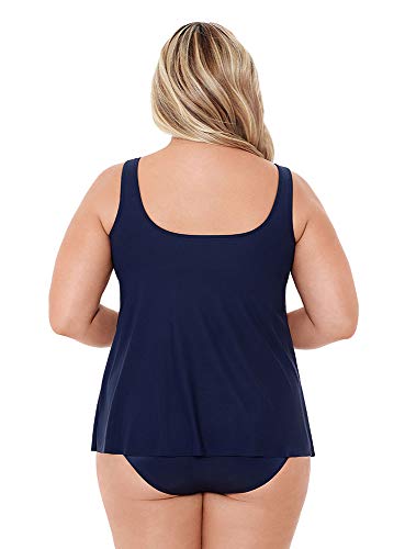 Miraclesuit Women's Swimwear Network Mariella High Neckline Mesh Detail Underwire Bra Tankini Bathing Suit Top3