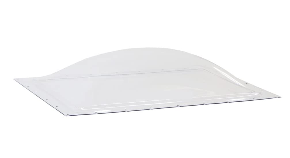 SCT RV Skylight Outer Dome, Clear - 14" x 22", Flange 17" x 25" + Dicor 501LSW-1 Lap Sealant Bundle