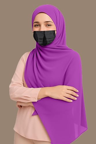 Image of Premium Georgette Hijab for Women, Lightweight and Breathable | 180x70 cm