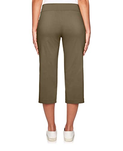 Ruby Rd. Womens Womens Petite Mid-Rise Pull-on Straight Solar Millennium Tech Capri4