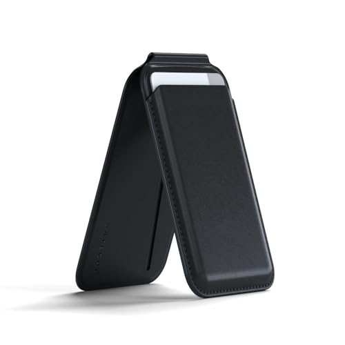 Satechi Magnetic Magsafe Wallet, Double Flap Stand Card Holder, 4 Slots with Front NFC Pass-Through