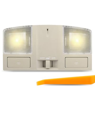 JUWEVAZU Overhead Console Dome Light Replacement LED Interior Roof Map Reading Lamp Fit for Mazda 3 2010 2011 2012 2013, Replace BBM4-69-970B-75 Without Sun Roof Mirror Side Lamp