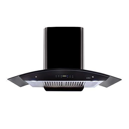 Elica 90 cm 1200 m3/hr Auto Clean Chimney with Free Installation Kit (WD HAC TOUCH BF 90 BK, 2 Baffle Filters, Touch Control, Black (GLOSSY FINISH))