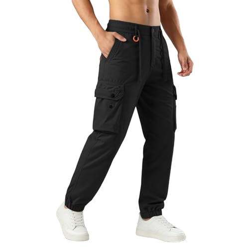 Pantalones de trabajo con muchos bolsillos reforzados para trekking y máxima utilidad
