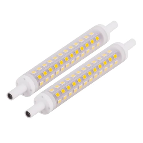 Genérico Bombilla LED R7S 118mm Regulable 9w 3000k J118 Blanco cálido LED halógeno Lineal de reemplazo, 900LM Bombillas LED Regulables sin Parpadeo
