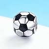 Breloque en forme de ballon en argent sterling 925, breloque de sport, breloque pour anniversaire - pour bracelet à breloques Pandora motif ballon de football #5