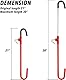 CARTMAN Lenkrad-Bremsschloss für Fahrzeuge, Diebstahlsicherheit, Bremspedalschloss mit verstellbarer Länge, passend für Abstand von Lenkrad zu Pedal innerhalb von 53,3 cm bis 76,2 cm, Rot