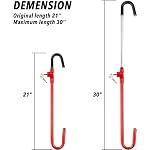 CARTMAN Adjustable Steering Wheel to Pedal Anti-Theft Lock, Red - Image 2
