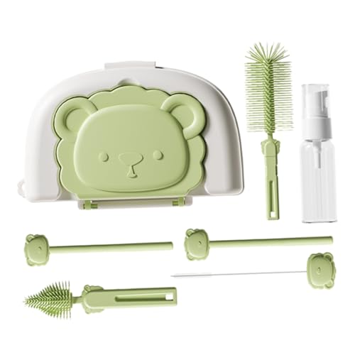 TOYANDONA 1 Juego Cepillo de Botella pequeño Cepillo de Limpieza Cepillo para Limpiar Botellas Cepillo de Lavado de Botellas Cepillo de Silicona Cepillo para Lavar Botellas TEP Verde Claro