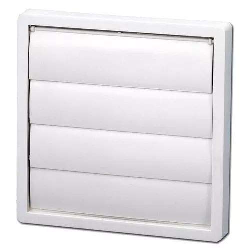 Persiana sobrepresión PER-200 W gris claro para conductos de ventilación en muro exterior