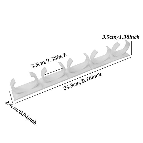 Honbay 4Pcs Plastic Extra Strength Adhesive Spice Racks Spice Gripper Clips Strips For 20 Spice Jar #TOP1
