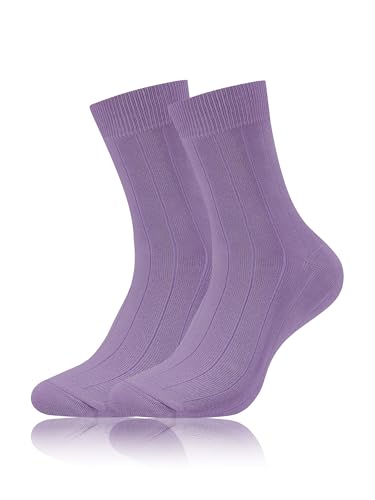 Forony Mens Dress Socks Cotton Ribbed Size 9-11 9-12 8-13 for Tuxedo Suit Groomsman 1 Pack Purple