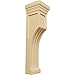 Ekena Millwork COR04X04X14REAL Recessed Groove Wood Corbels, 4"W x 4"D x 14"H, Alder