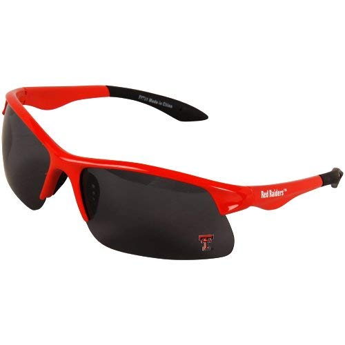 CA Accessories Texas Tech Red Raiders Sport Sunglass with Color Tips, Black