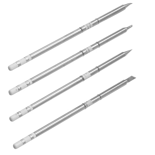 Image of 4 Pcs Soldering Iron Tips, T12 Series Solder Tips Kit, Replacement for FM-203 FX-951 FX-950 Soldering Station