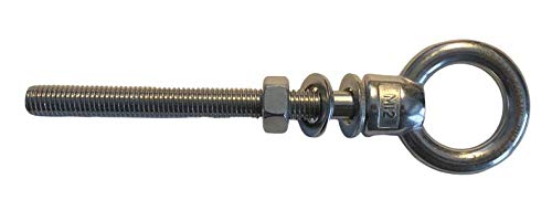 US STAINLESS Stainless Steel 316 (Shape Type 307) M12 Lifting Eye Bolt 12mm x 120mm Marine Grade Pitch of 1.75