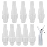 Schlagsahnespender Stille Düse für Creme Peitschencremespender 3x1x1 Zoll 10 Pcs Schlagsahne -Kanister Ersatzteile Vorräte Schlagsahne -Spender, Peitschencremespender