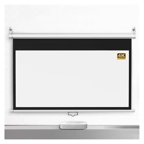Pantalla de proyección retráctil 60 pulgadas 4:3 con bloqueo automático