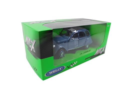 OPO 10 - 1/24 car compatible with CITROEN 2CV blue - Welly 24009A-blue, Small - Image 2