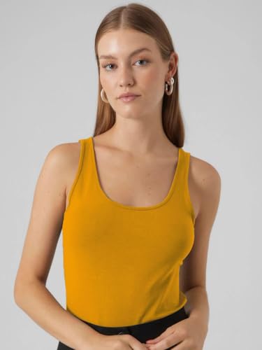 VERO MODA Damen VMMAXI My Soft UU Tank TOP GA 3PACK, Burnt Henna/Golden Yellow/Dusty Olive, L 5