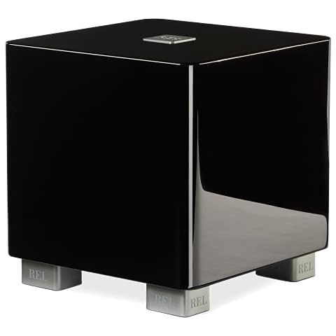 Subwoofer REL Acoustics T/5x con Driver de 8", Arrow Wireless Port, Negro Brillante Cover