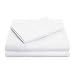 Woven Double Brushed Microfiber Super Soft Luxury Bed Sheet Set - Wrinkle Resistant - Cot Size - White