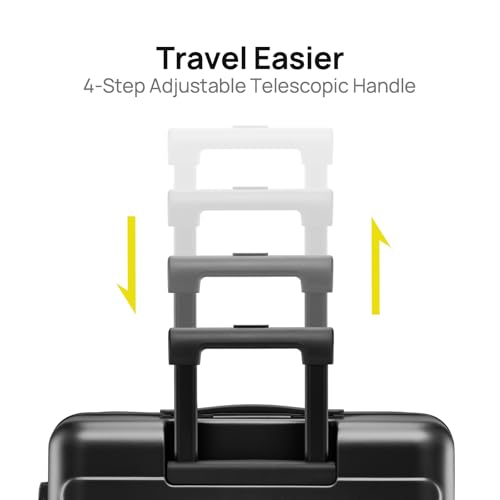 NINETYGO Carry on Luggage 22 X 14 X 9 Airline Approved, 20 Inch Luggage for 3-5 Days Travel, Double Spinner Wheels, 100% Hardshell PC, TSA Lock