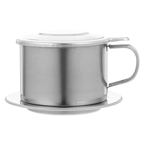 DIYEAH Cafetera Vietnamita de Goteo Filtro de Malla Fina de Acero Inoxidable, Cafetera Portátil para Cocina y Exteriores