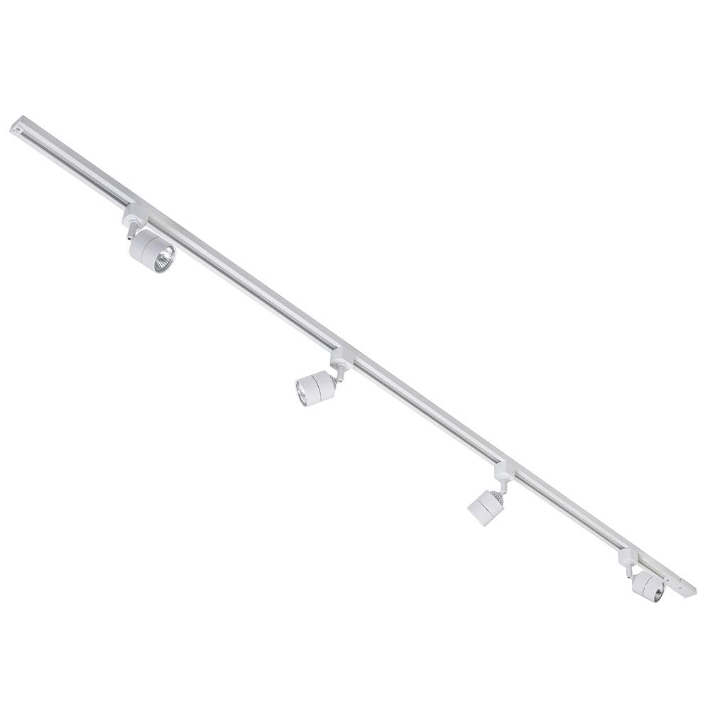 Litecraft Kitchen Track Light with Soho Fixture & GU10 LED Bulbs - (White, 2M 4 Light)