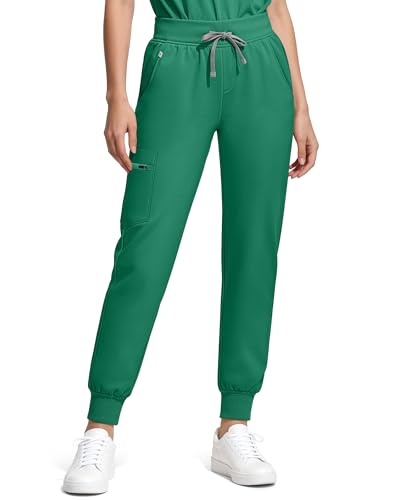 Image of Medical Scrubs for Women Pants, Soft Stretch & Breathable Joggers | Drawstring Womens Scrub Cargo Pants with 5 Utility Pockets, Bottoms Keep 12-Hour Shift Comfort for Healthcare Professionals