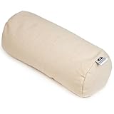 Waterglider International, Buckwheat Neck Bolster, Husk Cervical Sleep Roll, Great for use as Body Pillow or in Your Yoga Practice (Natural White)