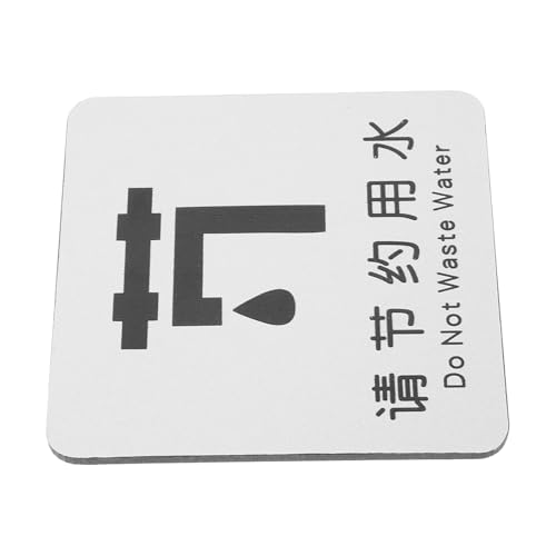 RORPOIR Señal de Precaución para Ahorro de Agua Letrero Decorativo Resistente de Aluminio y Plástico Tamaño Mediano Adecuado para Baño y Hogar Señal Comercial para Promover